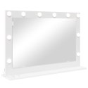  Lustro toaletowe z lampkami LED Białe 80x55x18 cm