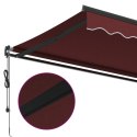  Automatycznie zwijana markiza, burgundowa, 300x250 cm