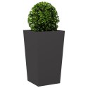 VidaXL Donice ogrodowe, 2 szt., czarne, 45x45x75 cm, stalowe