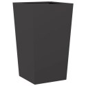 VidaXL Donice ogrodowe, 2 szt., czarne, 45x45x75 cm, stalowe
