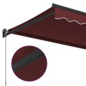  Ręcznie zwijana markiza, burgundowa, 300x250 cm