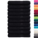  Ręczniki premium SOLUND, 10 szt., czarne, 80x200 cm, 600 g/cm²