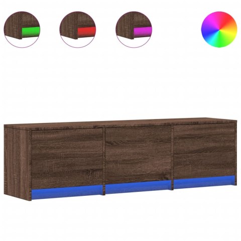 Szafka TV z LED, brązowy dąb, 140x34x40 cm Szafka TV z LED, brązowy dąb, 140x34x40 cm
