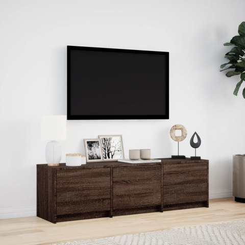 Szafka TV z LED, brązowy dąb, 140x34x40 cm Szafka TV z LED, brązowy dąb, 140x34x40 cm