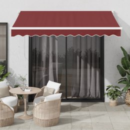 VidaXL Automatycznie zwijana markiza, burgundowa, 300x250 cm