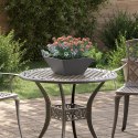 VidaXL Donica metalowa Czarna Metal 35 x 35 x 15 cm Trwała Kwadratowa