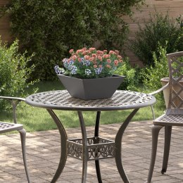 VidaXL Donica metalowa Czarna Metal 35 x 35 x 15 cm Trwała Kwadratowa