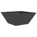 VidaXL Donica metalowa Czarna Metal 35 x 35 x 15 cm Trwała Kwadratowa