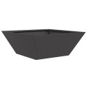 VidaXL Donica metalowa Czarna Metal 40 x 40 x 15 cm Trwała