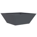 VidaXL Donica plastikowa Antracytowa Plastik 40 x 40 x 15 cm