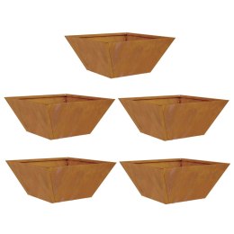 VidaXL Donice metalowe Stal odporna na warunki atmosferyczne 35 x 35 x 15 cm