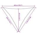 VidaXL Żagiel przeciwsłoneczny, 160 g/m², jasnoszary, 3x3x4,2 m, HDPE