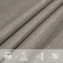 VidaXL Żagiel przeciwsłoneczny, 160 g/m², jasnoszary, 3x3x3 m, HDPE