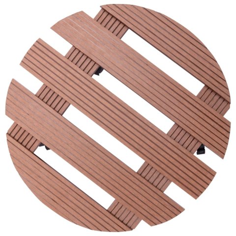 VidaXL Stojaki na kółkach pod donice, 2 szt., brązowe, Ø30x7,5 cm, WPC VidaXL Stojaki na kółkach pod donice, 2 szt., brązowe, Ø30x7,5 cm, WPC