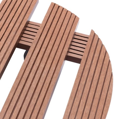 VidaXL Stojaki na kółkach pod donice, 2 szt., brązowe, Ø30x7,5 cm, WPC VidaXL Stojaki na kółkach pod donice, 2 szt., brązowe, Ø30x7,5 cm, WPC
