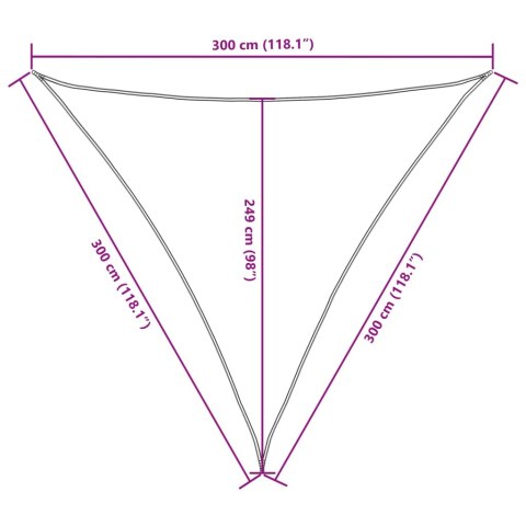 VidaXL Trójkątny żagiel ogrodowy, tkanina Oxford, 3x3x3 m, taupe VidaXL Trójkątny żagiel ogrodowy, tkanina Oxford, 3x3x3 m, taupe