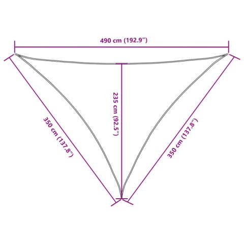 VidaXL Trójkątny żagiel ogrodowy, tkanina Oxford, 3,5x3,5x4,9 m, taupe VidaXL Trójkątny żagiel ogrodowy, tkanina Oxford, 3,5x3,5x4,9 m, taupe