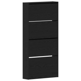 VidaXL Szafka na buty Czarny dąb Drewno inżynieryjne 80 x 21 x 163,5 cm