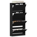 VidaXL Szafka na buty Czarny dąb Drewno inżynieryjne 80 x 21 x 163,5 cm