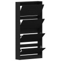 VidaXL Szafka na buty Czarny dąb Drewno inżynieryjne 80 x 21 x 163,5 cm