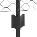Słupki ogrodzeniowe vidaXL 11 szt. U-Channel Szary 80 cm Stal, Ogrodzenie sześciokątne vidaXL Szary 0.8x50 m Stal