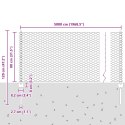 Słupki ogrodzeniowe vidaXL 11 szt. U-Channel Szary 80 cm Stal, Ogrodzenie sześciokątne vidaXL Szary 0.8x50 m Stal