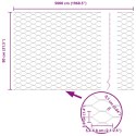 Słupki ogrodzeniowe vidaXL 11 szt. U-Channel Szary 80 cm Stal, Ogrodzenie sześciokątne vidaXL Szary 0.8x50 m Stal