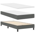 VidaXL Łóżko Sprężynowe z Materacem Ciemnoszare 90x190 cm Tkanina