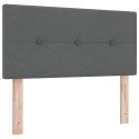 VidaXL Łóżko Sprężynowe z Materacem Ciemnoszare 90x190 cm Tkanina