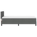 VidaXL Łóżko Sprężynowe z Materacem Ciemnoszare 90x190 cm Tkanina