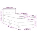 VidaXL Łóżko Sprężynowe z Materacem Ciemnoszare 90x190 cm Tkanina