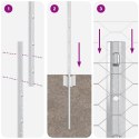 VidaXL Słupki ogrodzeniowe 10 sztuk U-Channel 150 cm Stal ocynkowana, vidaXL Ogrodzenie heksagonalne 1,5x10 m Stal ocynkowana
