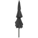 VidaXL 3-poziomowy parasol na aluminiowym słupku, antracytowy, 3,5 m
