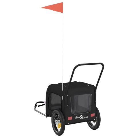 VidaXL Czarny Wózek dla Zwierząt Czarny Metal, Tkanina 124 x 53 x 53 cm VidaXL Czarny Wózek dla Zwierząt Czarny Metal, Tkanina 124 x 53 x 53 cm