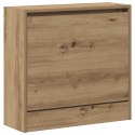 VidaXL Szafka na buty Artisan dąb 60x21x57 cm z materiału drewnopochodnego