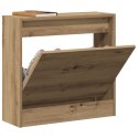 VidaXL Szafka na buty Artisan dąb 60x21x57 cm z materiału drewnopochodnego