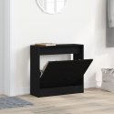 VidaXL Szafka na buty Czarny Dąb 60x21x57 cm Drewno inżynieryjne