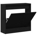 VidaXL Szafka na buty Czarny Dąb 60x21x57 cm Drewno inżynieryjne