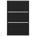 VidaXL Szafka na buty Czarny Dąb 80x21x125,5 cm z drewna kompozytowego
