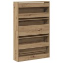 VidaXL Szafka na buty z dębu rzemieślniczego 80x21x125,5 cm z materiału drewnopochodnego