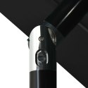 VidaXL 3-poziomowy parasol na aluminiowym słupku, czarny, 3,5 m