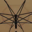VidaXL 3-poziomowy parasol na aluminiowym słupku, kolor taupe, 3,5 m