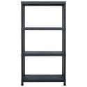 VidaXL Regały magazynowe, 5 szt., czarne, 60x30x138 cm, plastikowe