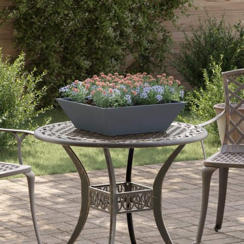 VidaXL Donica metalowa Antracyt Metal 50 x 50 x 15 cm
