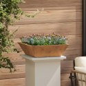 VidaXL Donica metalowa Stal zwietrzająca 50 x 50 x 15 cm Ozdobne wstawki