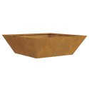 VidaXL Donica metalowa Stal zwietrzająca 50 x 50 x 15 cm Ozdobne wstawki