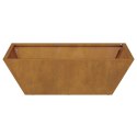 VidaXL Donica metalowa Stal zwietrzająca 50 x 50 x 15 cm Ozdobne wstawki