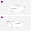 VidaXL Donica metalowa Stal zwietrzająca 50 x 50 x 15 cm Ozdobne wstawki
