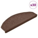 VidaXL Maty na schody 30 szt. Brązowe 65x24x4 cm