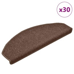 VidaXL Maty na schody 30 szt. Brązowe 65x24x4 cm